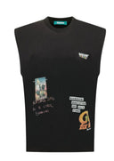 Maiou BARROW, Graphic Jersey Sleeveless T-Shirt