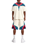 Bermude MARCELO BURLON, Bermuda Shorts With Wing Print