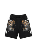 Pantaloni scurti MARCELO BURLON, tiger print bermuda, Negru