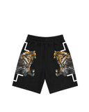 Pantaloni scurti MARCELO BURLON, tiger print bermuda, Negru