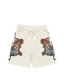 Pantaloni scurti MARCELO BURLON, tiger print bermuda, Alb
