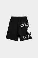 Pantaloni Scurti Marcelo Burlon, White logo Insert, Negru