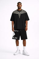 Pantaloni Scurti Marcelo Burlon, White logo Insert, Negru