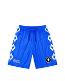 Pantaloni scurti MARCELO BURLON, logo print bermuda, Albastru