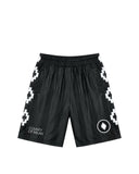 Pantaloni scurti MARCELO BURLON, logo print bermuda, Negru