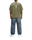 Tricou MARCELO BURLON, graffiti logo print t-shirt, Verde