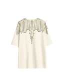 Tricou MARCELO BURLON, wings print t-shirt, Alb