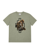 Tricou MARCELO BURLON, tiger logo print t-shirt, Kaki