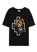 Tricou MARCELO BURLON, Logo and TIger Print, Negru