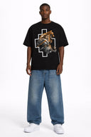Tricou MARCELO BURLON, Logo and TIger Print, Negru