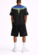 Tricou MARCELO BURLON, Soccer-inspired triacetate technical fabric T-shirt