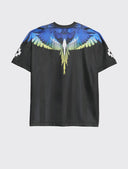 Tricou MARCELO BURLON, Soccer-inspired triacetate technical fabric T-shirt