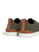 Sneakers Zegna, Low Top, Triple Stitch, Olive
