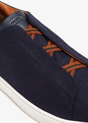 Sneakers Zegna, Low Top, Triple Stitch, Dark Blue