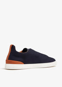 Sneakers Zegna, Low Top, Triple Stitch, Dark Blue