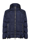 Geaca Dsquared2, Gluga Oversized, Fermoare argintii, Bleumarin