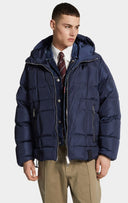Geaca Dsquared2, Gluga Oversized, Fermoare argintii, Bleumarin
