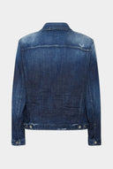 JACHETA DSQUARED2, D2 Obsessed Dark Blue Denim Jacket