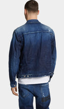 JACHETA DSQUARED2, D2 Obsessed Dark Blue Denim Jacket