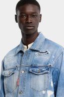 Jacheta DSQUARED2, Light Cool Kids Wash Over Jean Jacket