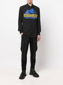 Camasa DSQUARED2, Mountain Print, Black