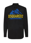 Camasa DSQUARED2, Mountain Print, Black