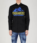 Camasa DSQUARED2, Mountain Print, Black