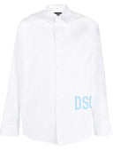 Camasa DSQUARED2, Insertie logo bleu, Alb