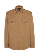 Camasa DSQUARED2, Utility Cotton Shirt, Camel