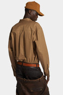 Camasa DSQUARED2, Utility Cotton Shirt, Camel