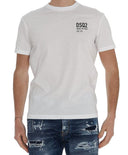 Tricou Dsquared2, Imprimeu Made in Italy, Alb