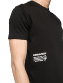 Tricou Dsquared2, Insertie alba, Negru