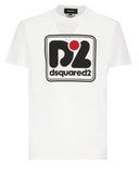 Tricou DSQUARED2, D2 Logo Box, Alb