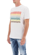 Tricou DSQUARED2, Logo Print, Alb