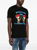 Tricou DSQUARED2, Canadian Brothers, Negru
