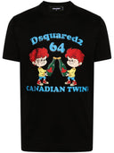 Tricou DSQUARED2, Canadian Brothers, Negru