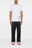 TRICOU DSQUARED2, Restricted Area Print, Alb, Cool Fit