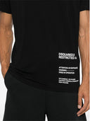 TRICOU DSQUARED2, Restricted Area Print, Negru, Cool Fit
