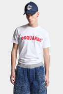 Tricou DSQUARED2, Cool/Slim Fit, Logo Insert, White