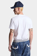 Tricou DSQUARED2, Cool/Slim Fit, Logo Insert, White