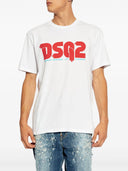Tricou DSQUARED2, Regular Fit, White, Leaf Logo
