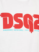 Tricou DSQUARED2, Regular Fit, White, Leaf Logo