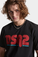 Tricou DSQUARED2, Regular Fit, Black, Leaf Logo