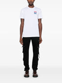 Tricou DSQUARED2, Logo Insert Leaf, White, Slim Fit