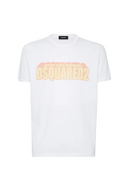 Tricou DSQUARED2, Dyed Very Very Dan Fit Slogan, White