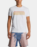 Tricou DSQUARED2, Dyed Very Very Dan Fit Slogan, White