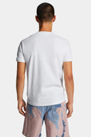 Tricou DSQUARED2, Dyed Very Very Dan Fit Slogan, White