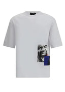 Tricou DSQUARED2, Graphic Print, Blue Details, Alb