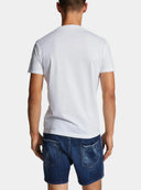 Tricou DSQUARED2, Wash Cool Fit Macho, White, Slim Fit