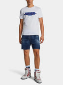 Tricou DSQUARED2, Wash Cool Fit Macho, White, Slim Fit